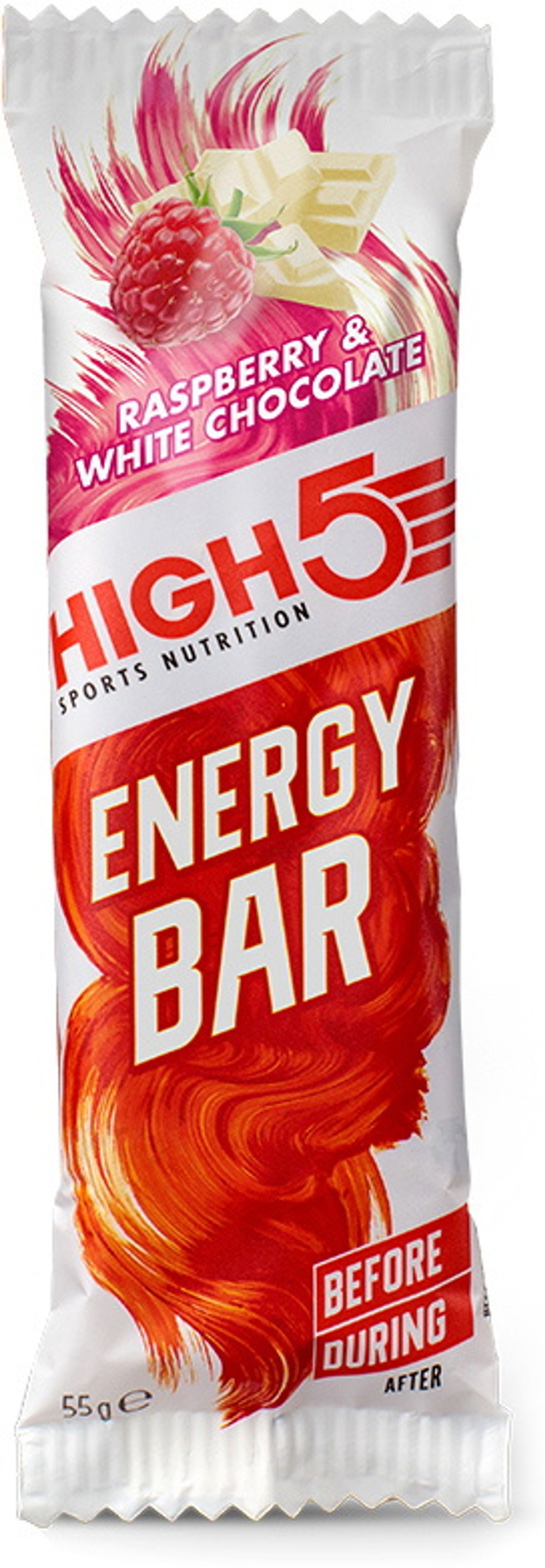 High5 Energy Bar 55g - Raspberry Hvid Chokolade