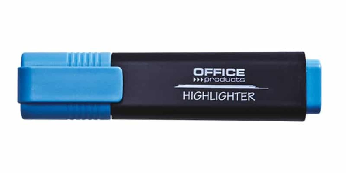 Highlighter OFFICE PRODUCTS, 1-5mm (streg), blå 10 stk.