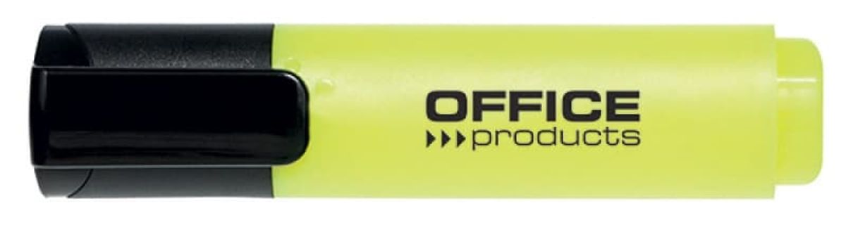 Highlighter OFFICE PRODUCTS, 2-5 mm, gul, 10 stk.