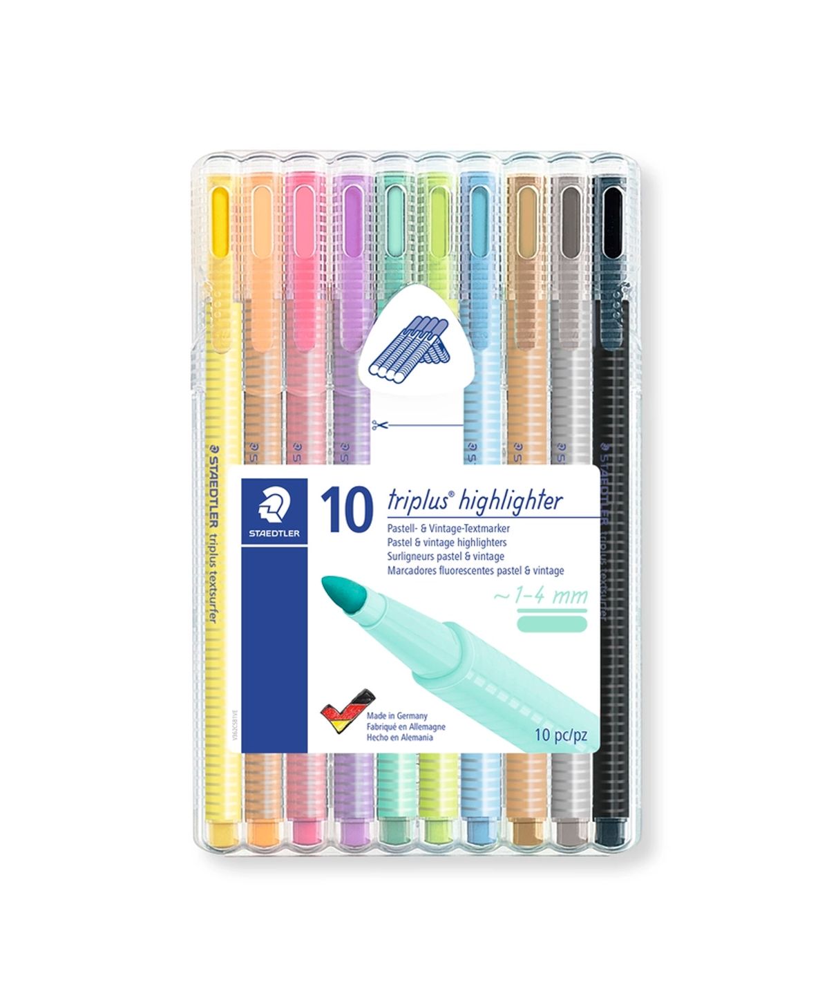 Highligther Staedtler triplus pastel 10 stk