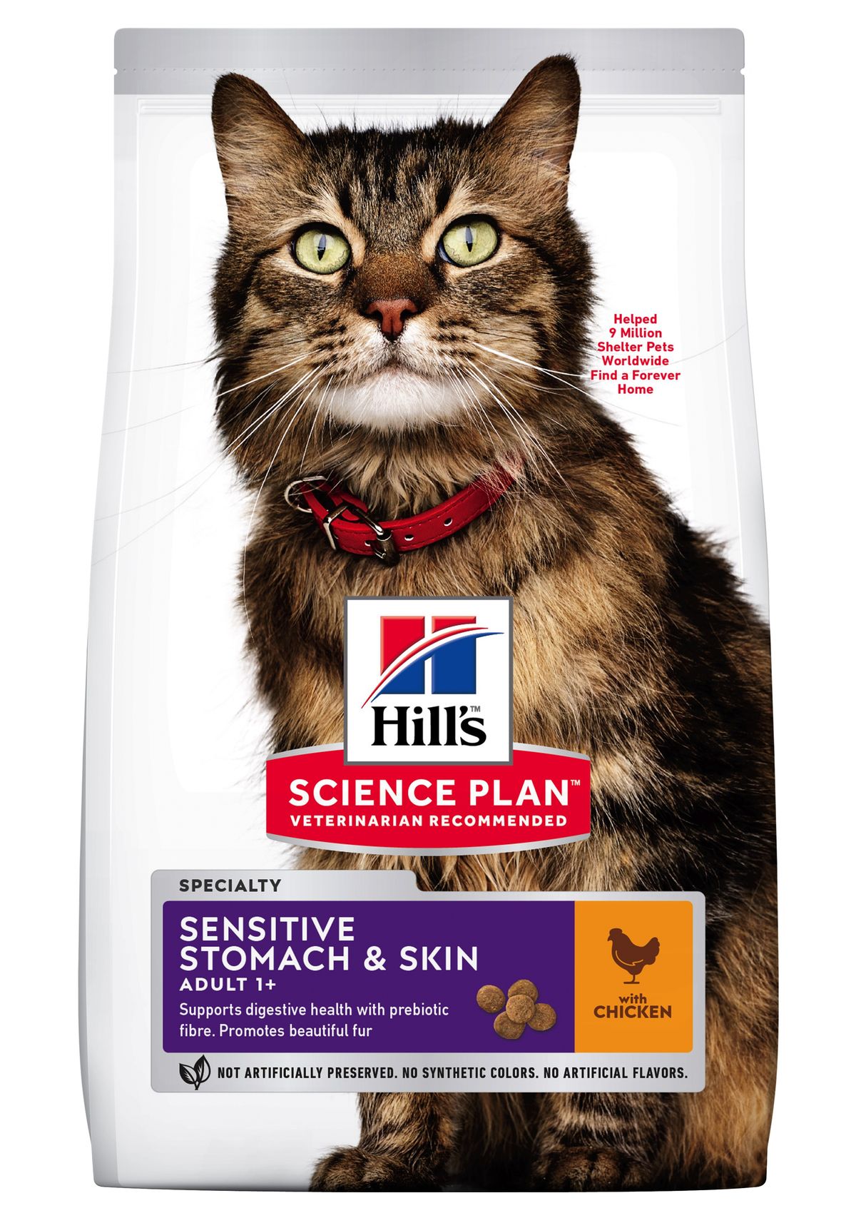 Hill's Science Plan Feline Adult. Sensitive Stomach and Skin. Chicken.