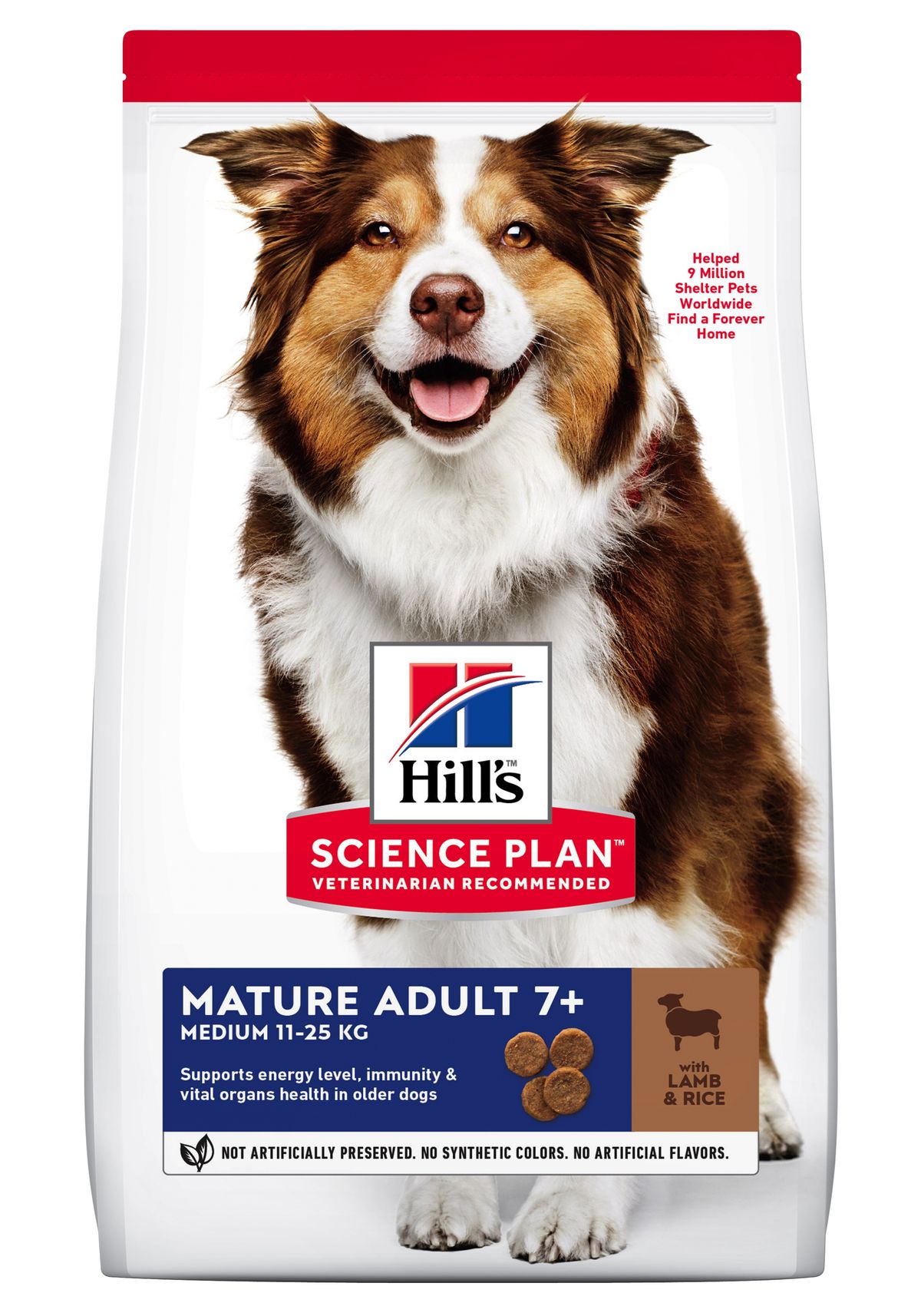 Hill's Science Plan Mature Adult 7+ Medium Breed. Lam&Ris. 12kg.