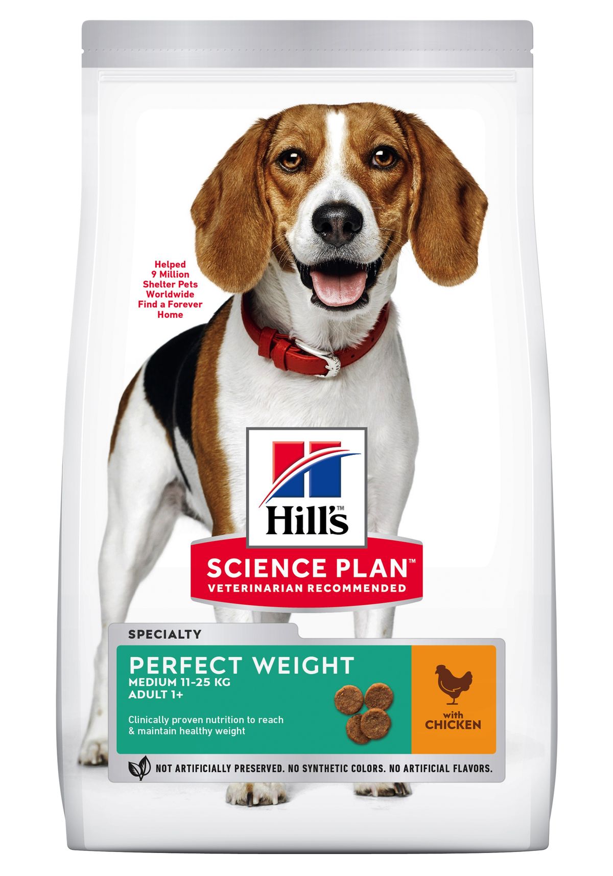 Hill's Science Plan&trade; Canine Adult Perfect Weight. Medium Breed. Chicken.