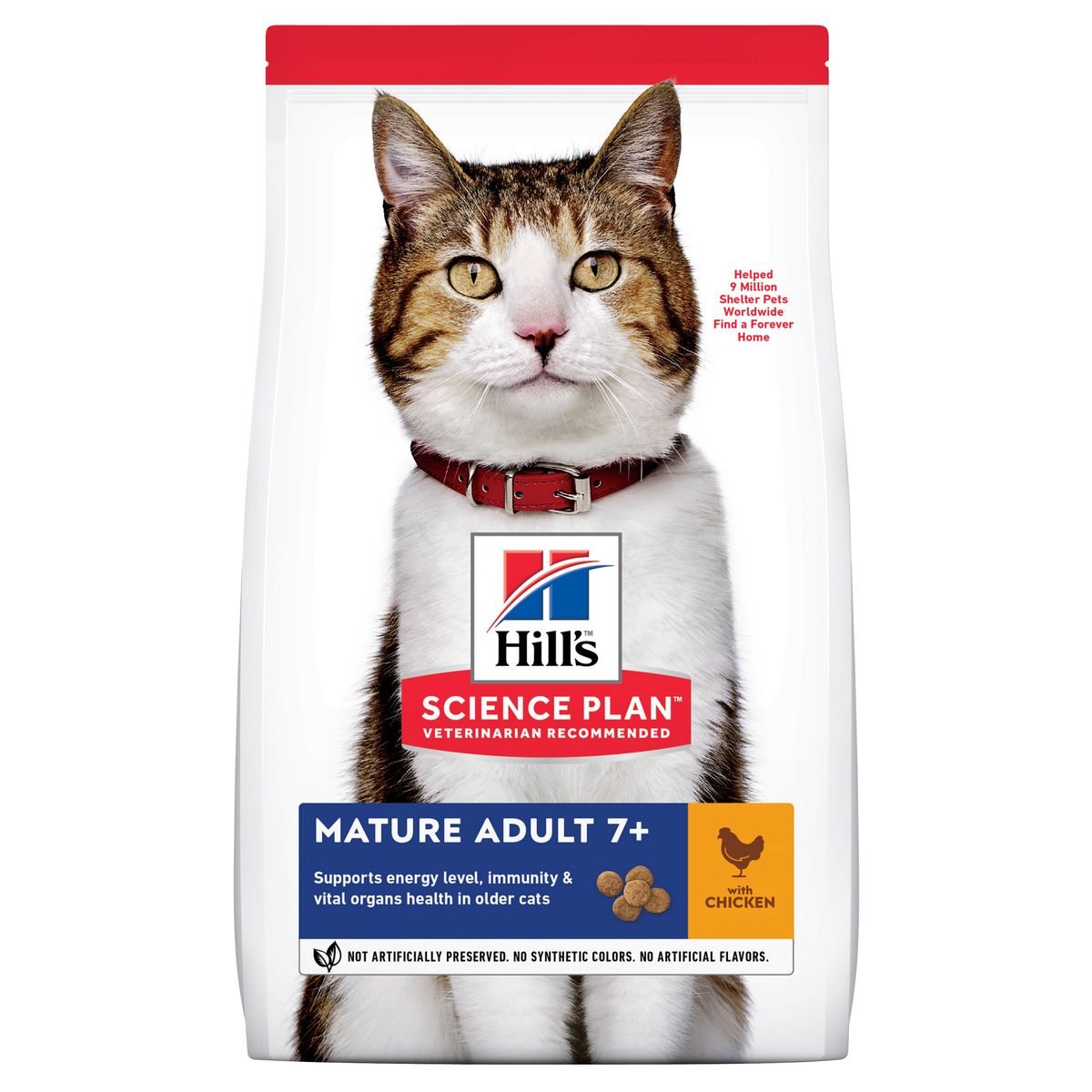 Hill's Science Plan&trade; Feline Mature Adult 7 +. Chicken.