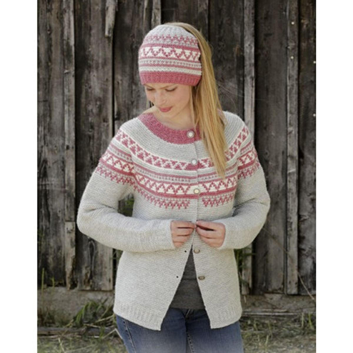 Hint of Heather by DROPS Design - Jakke Strikkeopskift str. S - XXXL - Large