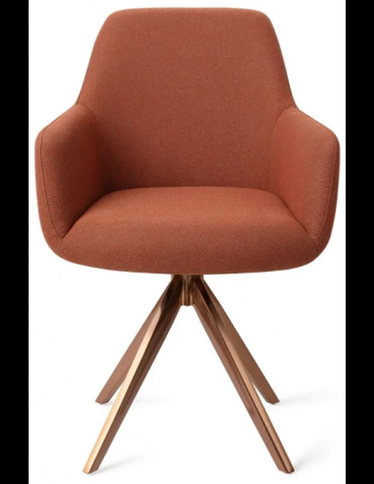 Hiroo rotérbar spisebordsstol H84 cm polyester - Rødguld/Terracotta