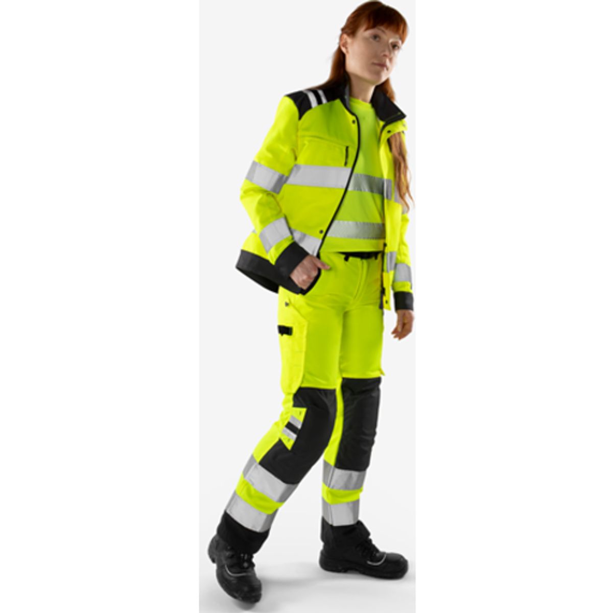 HiVis Green bukser dame kl.2 2