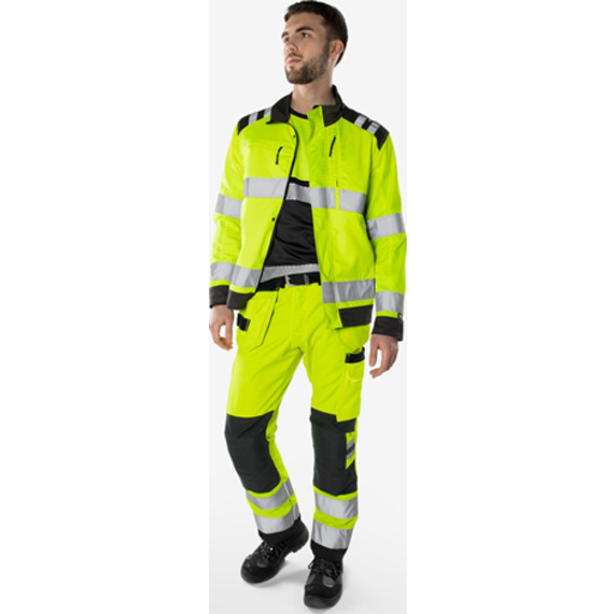 HiVis Green Håndværkerbuks kl.