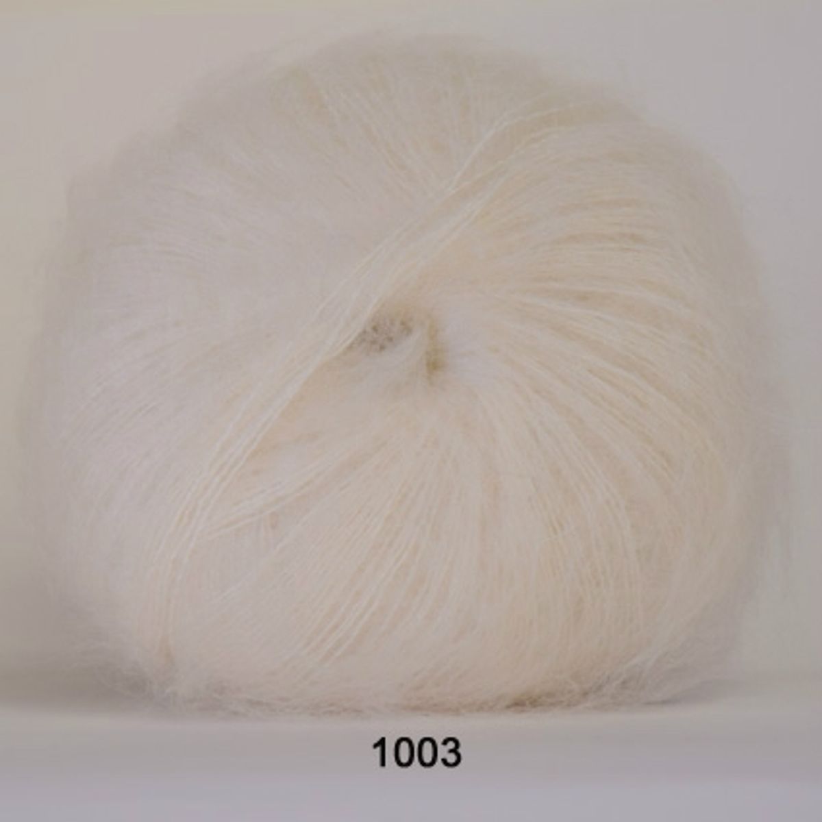 Hjertegarn Silk Kid Mohair Garn - fv 1003 Råhvid