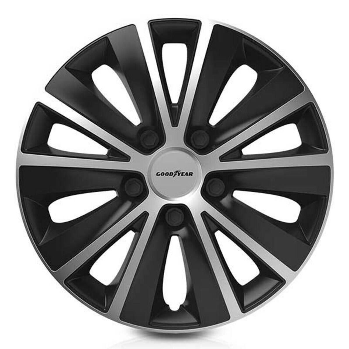 Hjulkapsel Goodyear Monaco Sort Sølvfarvet 16" (4 uds)