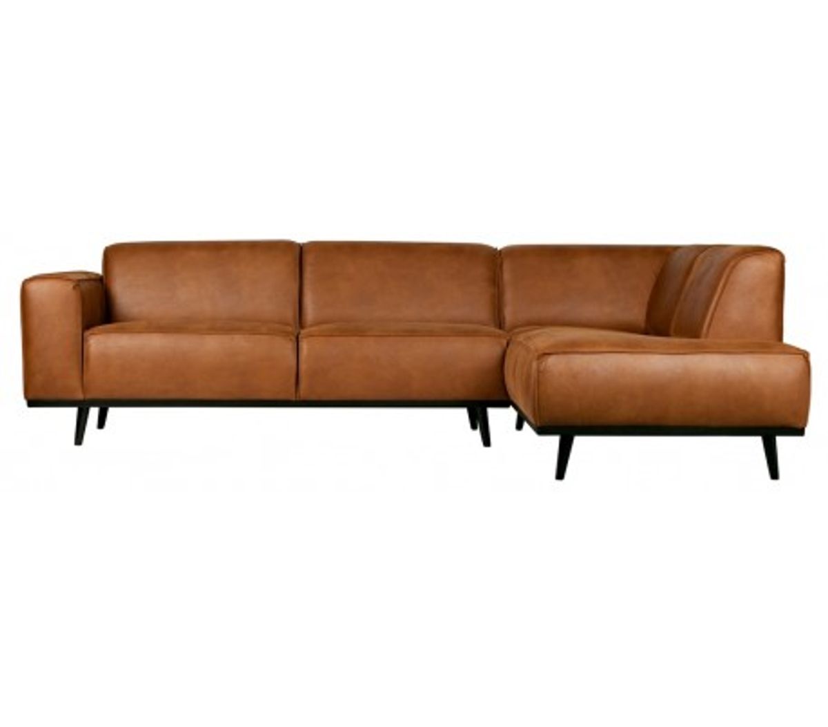 Hjørnesofa i læder 274 x 210 cm - Vintage cognac