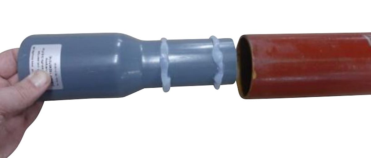 HL ekspansionsmuffe 110/94mm GRÅ PVC. Incl. pakning