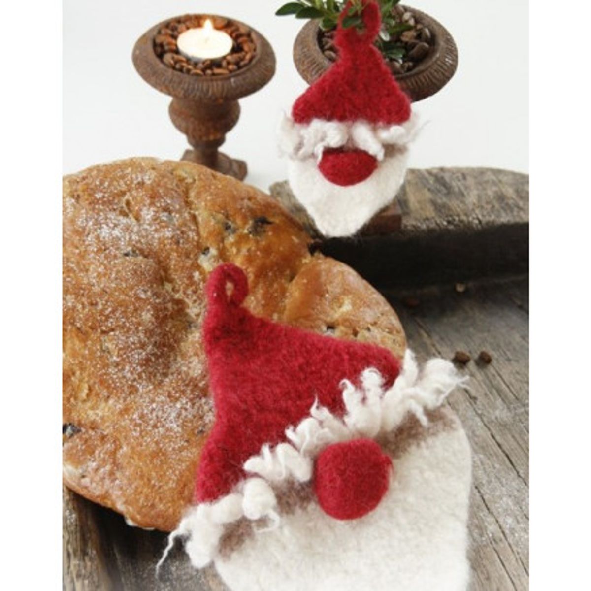 Ho Ho Ho! by DROPS Design - Filtede Nisse Grydelapper Strikkeopskrift - 13x7 cm