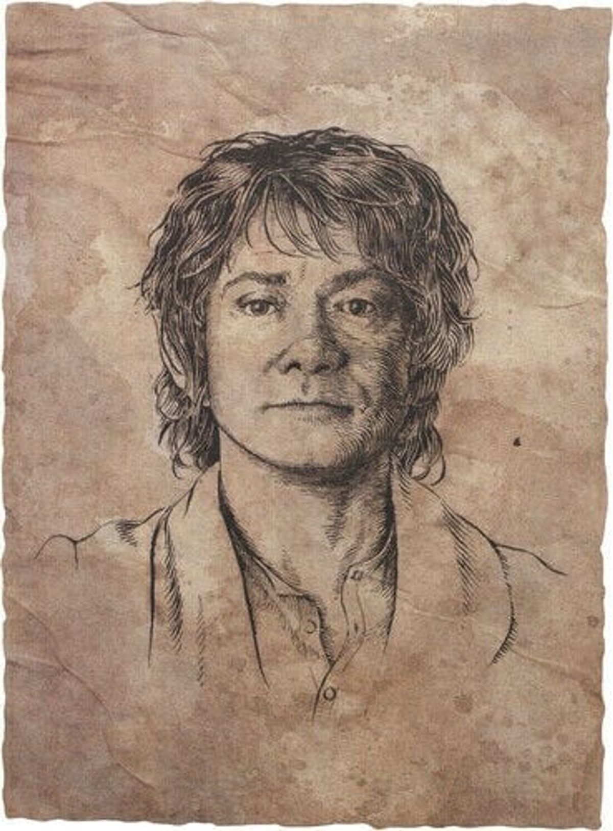 Hobbitten / The Hobbit Plakat - Bilbo Baggins Portræt - 20 X 28 Cm