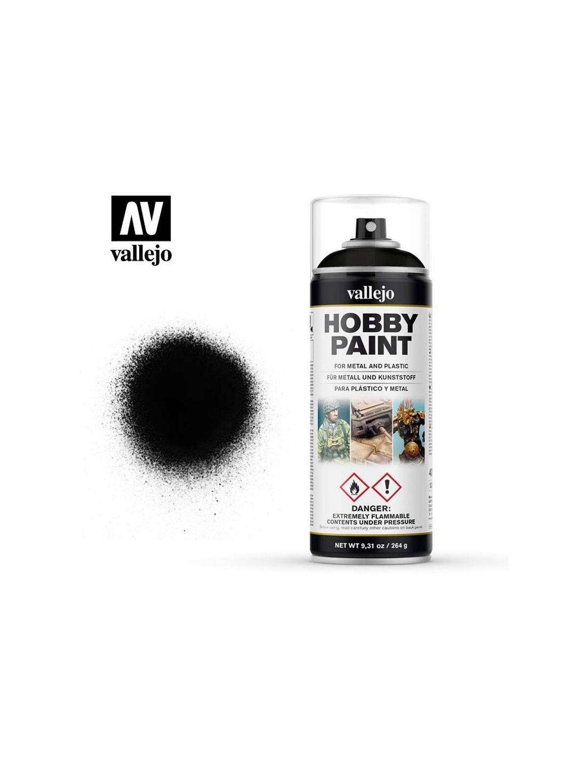 Hobby Paint Primer Basis Black - Spraymaling - Vallejo