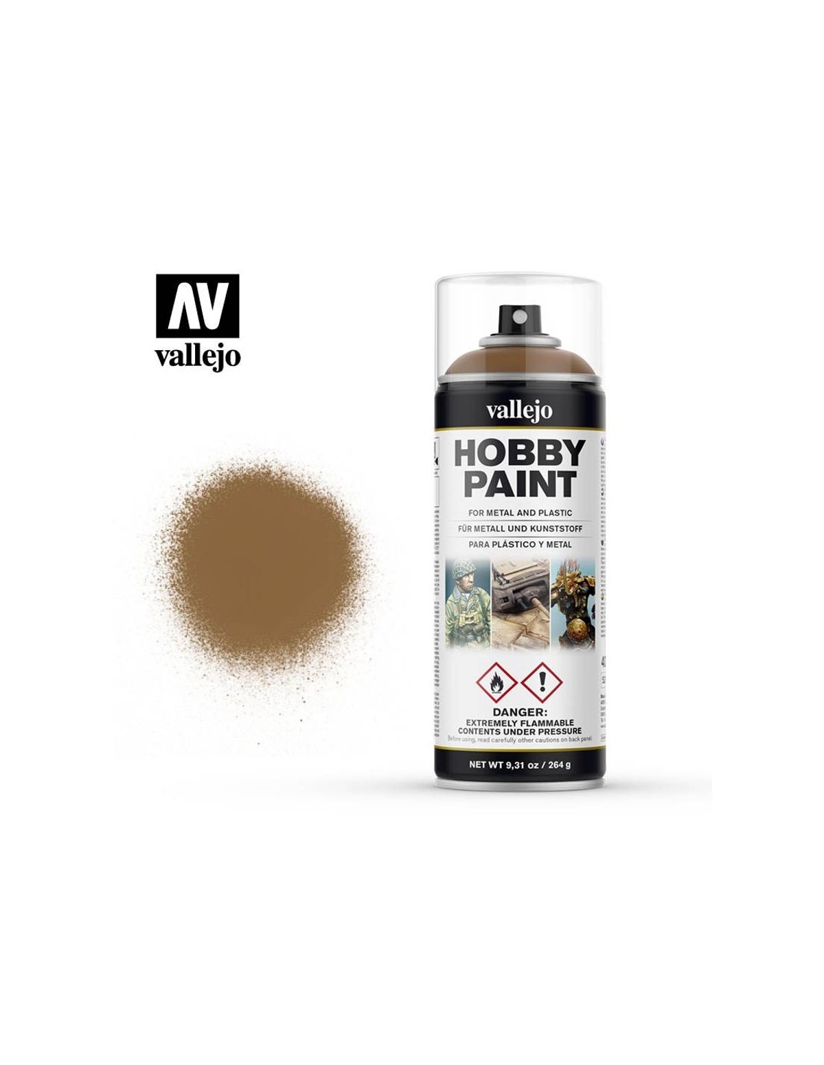 Hobby Paint Primer Basis Fantasy Leather Brown - Spraymaling - Vallejo