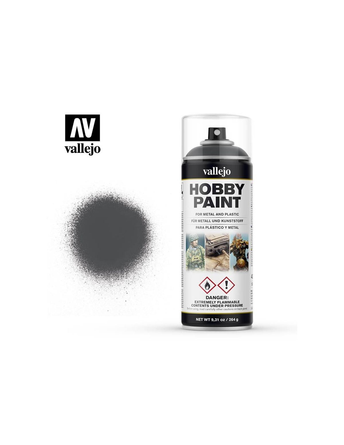 Hobby Paint Primer - Panzer Grey - Spraymaling - Vallejo