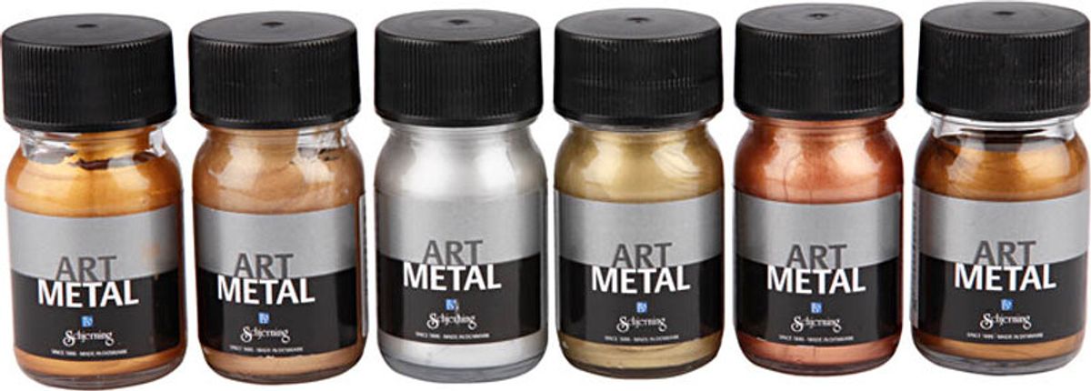 Hobbymaling Metallic - Metallicfarver Sæt - 6x30 Ml