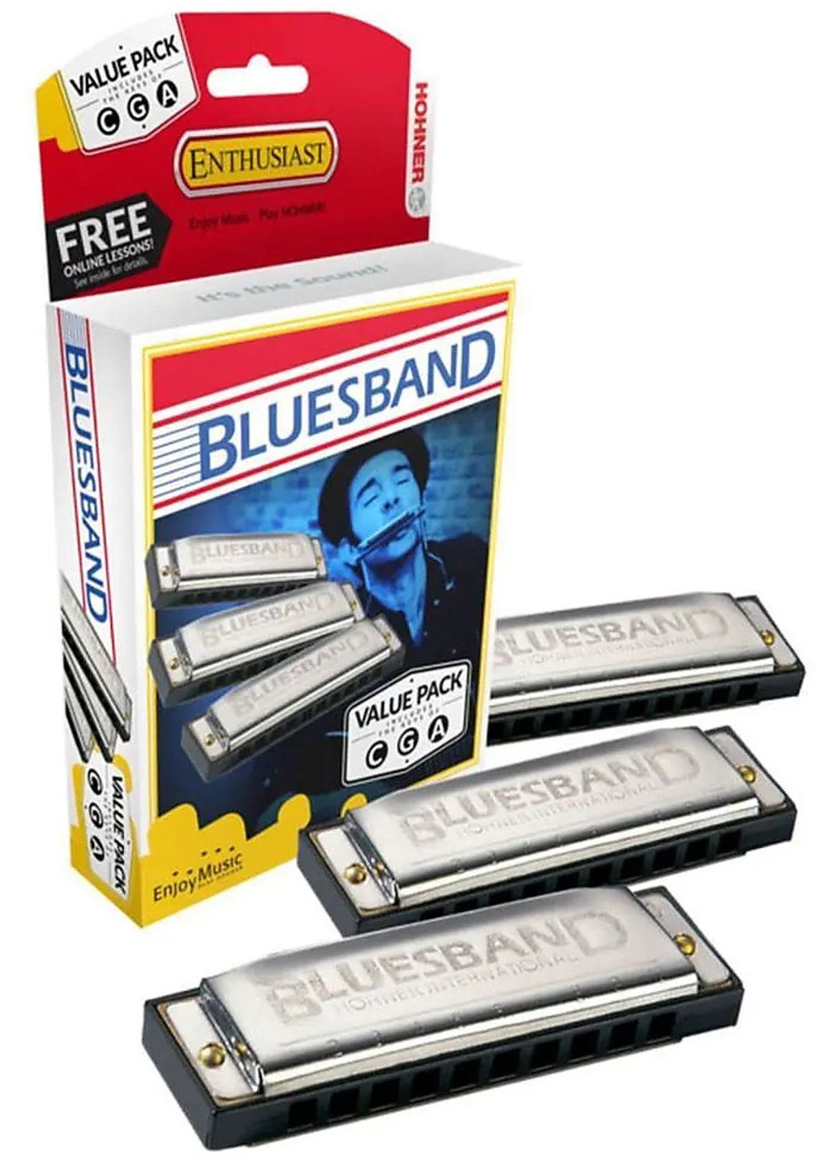 Hohner Blues Band ValuePack Mundharpe sæt (C, G, A)