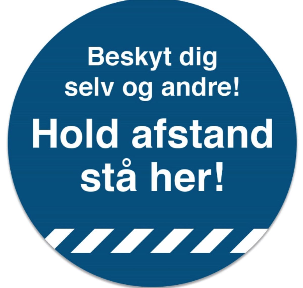 Hold afstand stå her - gulvfolie