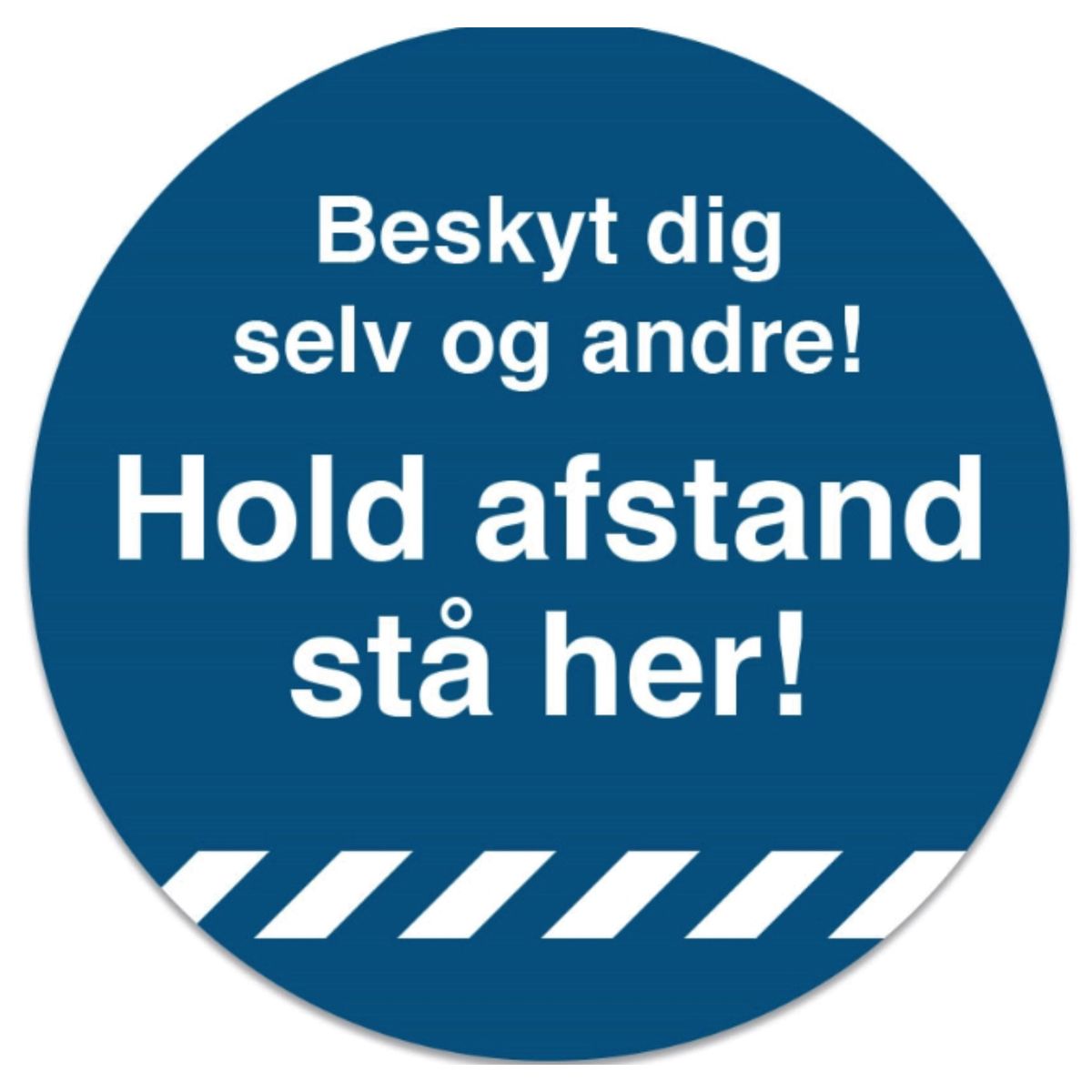 Hold afstand stå her - gulvfolie