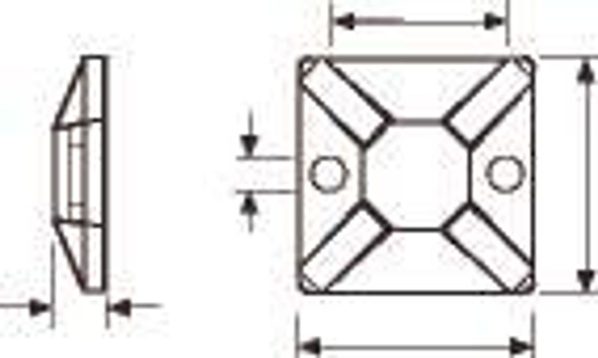 Holder Hvid M/lim 28x28mm Mb4a