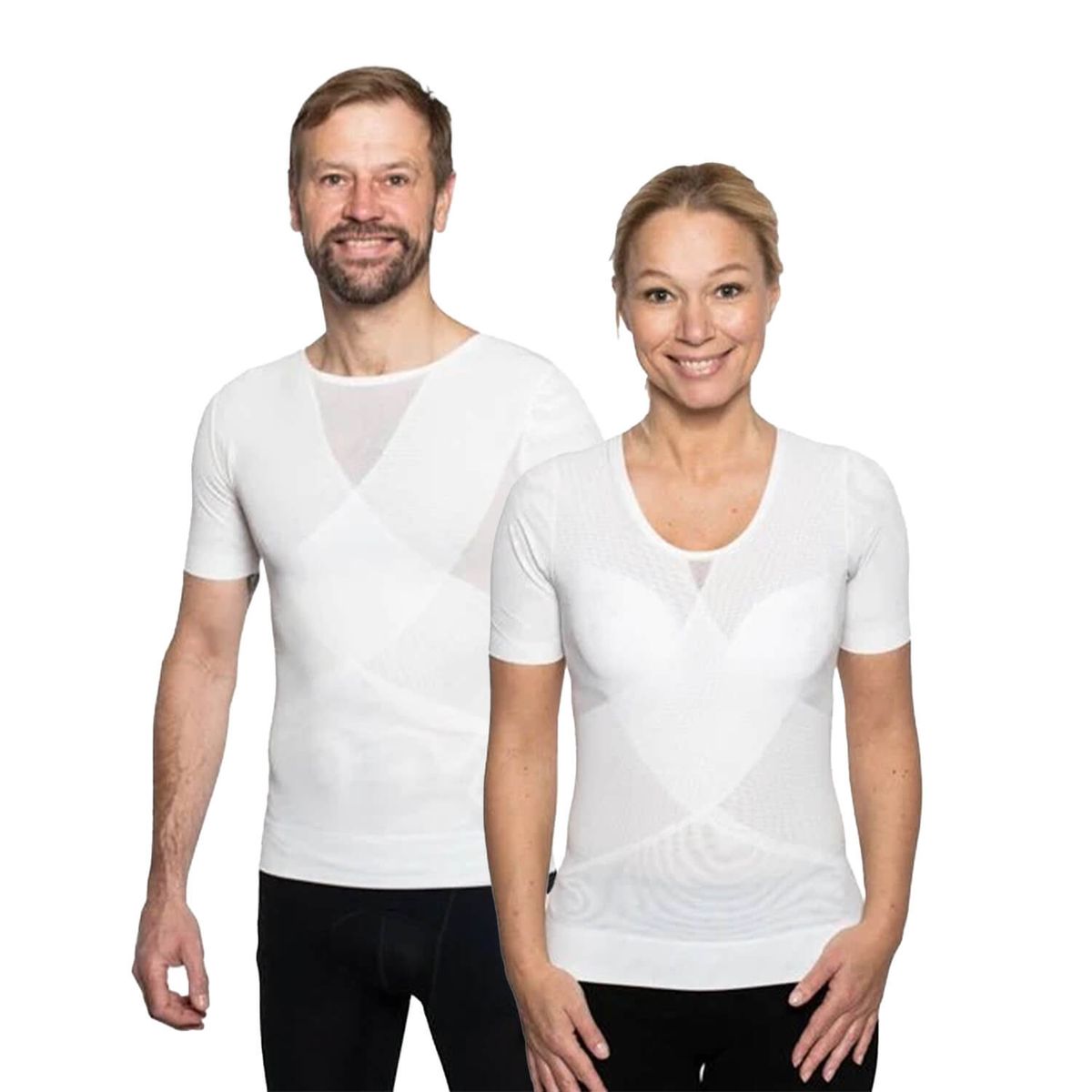 Holdningskorrigerende trøje - Unisex - Hvid / Large