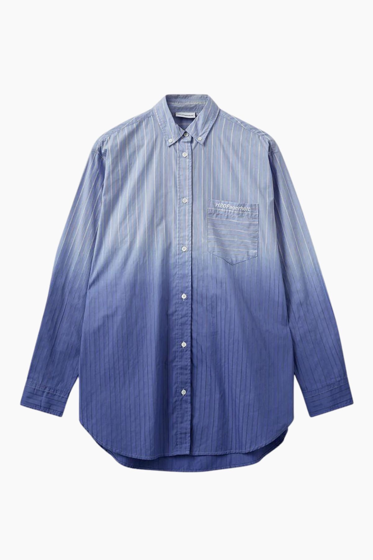 Holiday Dip Dye Shirt - Light Blue - H2O Fagerholt - Stribet XS