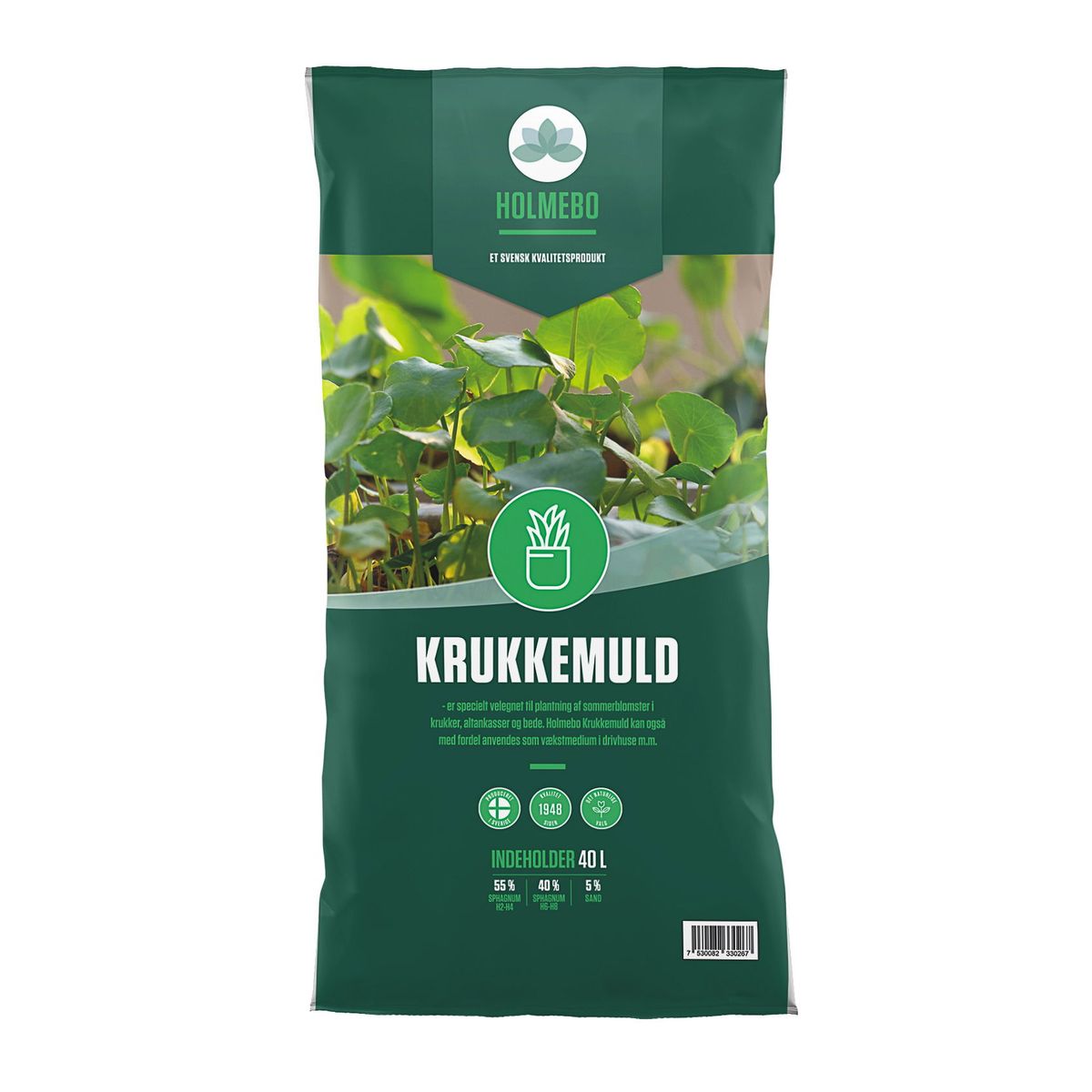 Holmebo Krukkemuld - Pose á 40 liter