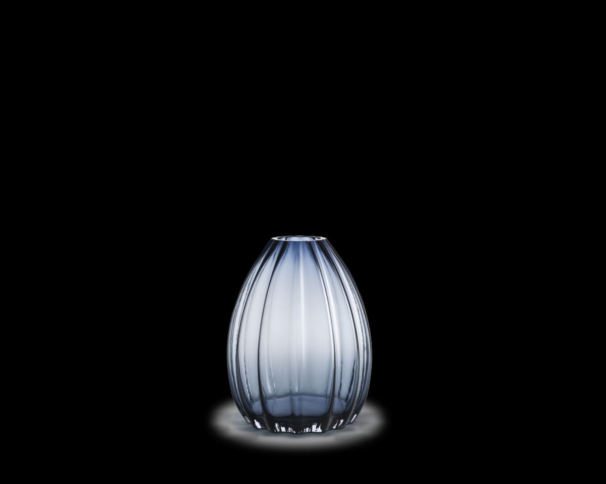 Holmegaard - 2Lip Vase, mørk blå, 34 cm