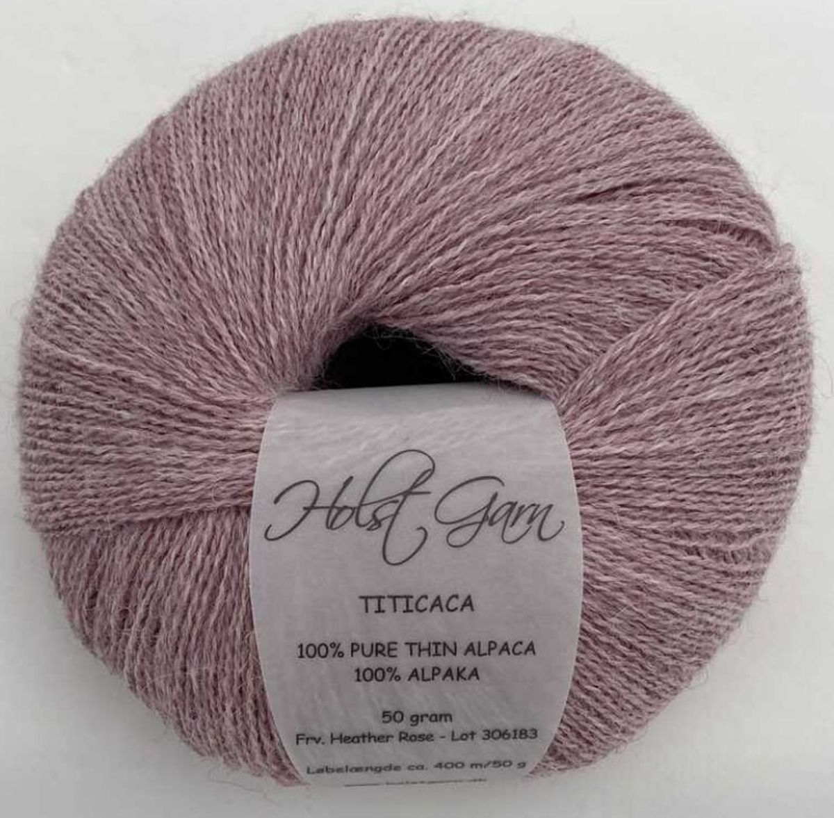 Holst Garn Titicaca - 24 Heather Rose, 100% Tynd Alpaca, fra Holst Garn