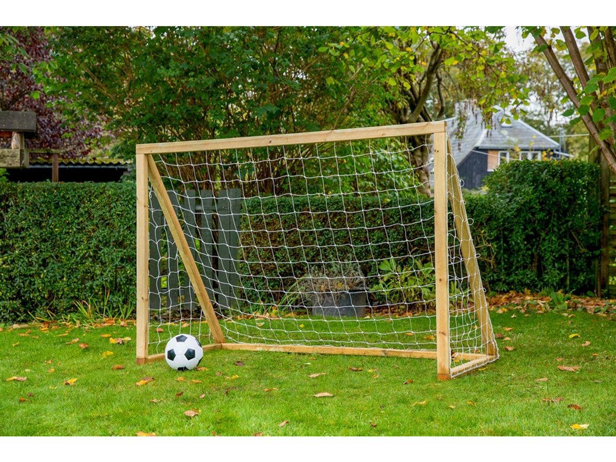 Homegoal - Classic Junior Natur - Foldboldmål i træ - 175x140 cm