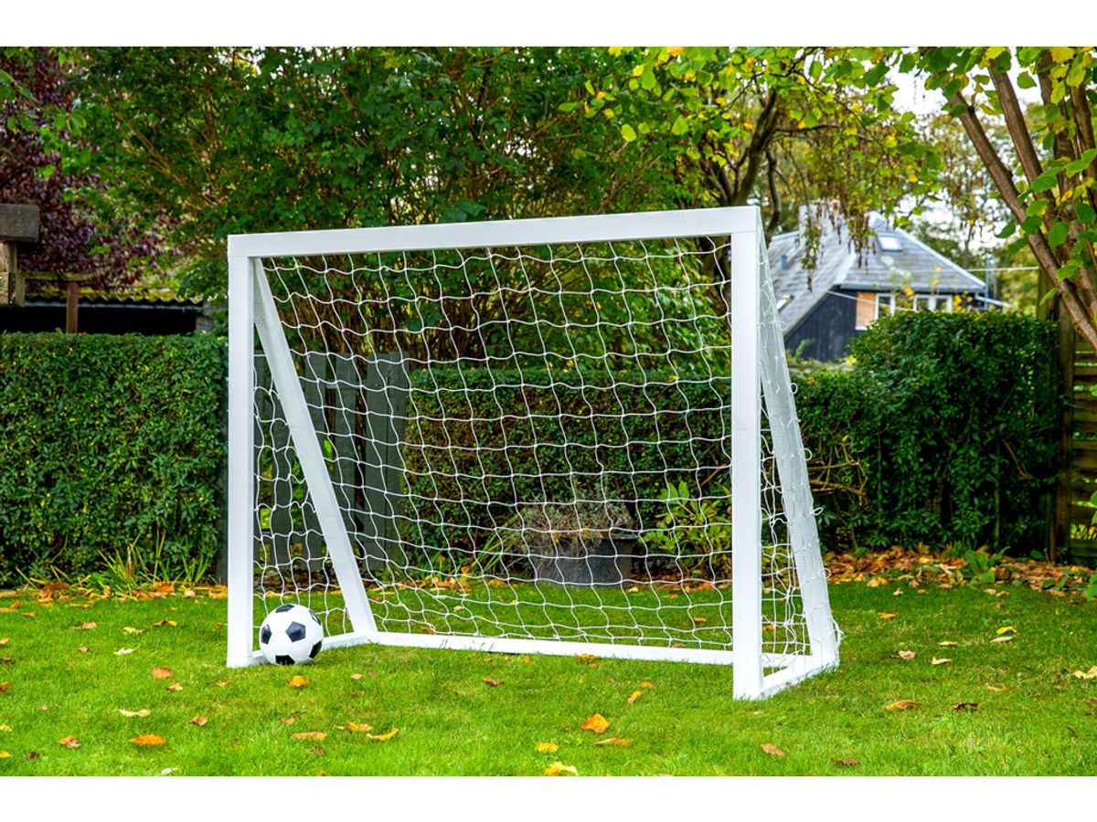 Homegoal - Pro Junior hvid - Fodboldmål i træ - 175x140 cm