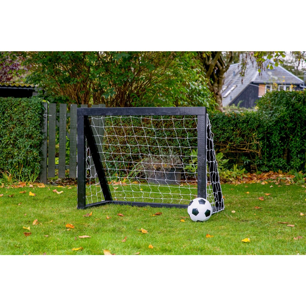 Homegoal - Pro Micro sort - Fodboldmål i træ - 125x100 cm