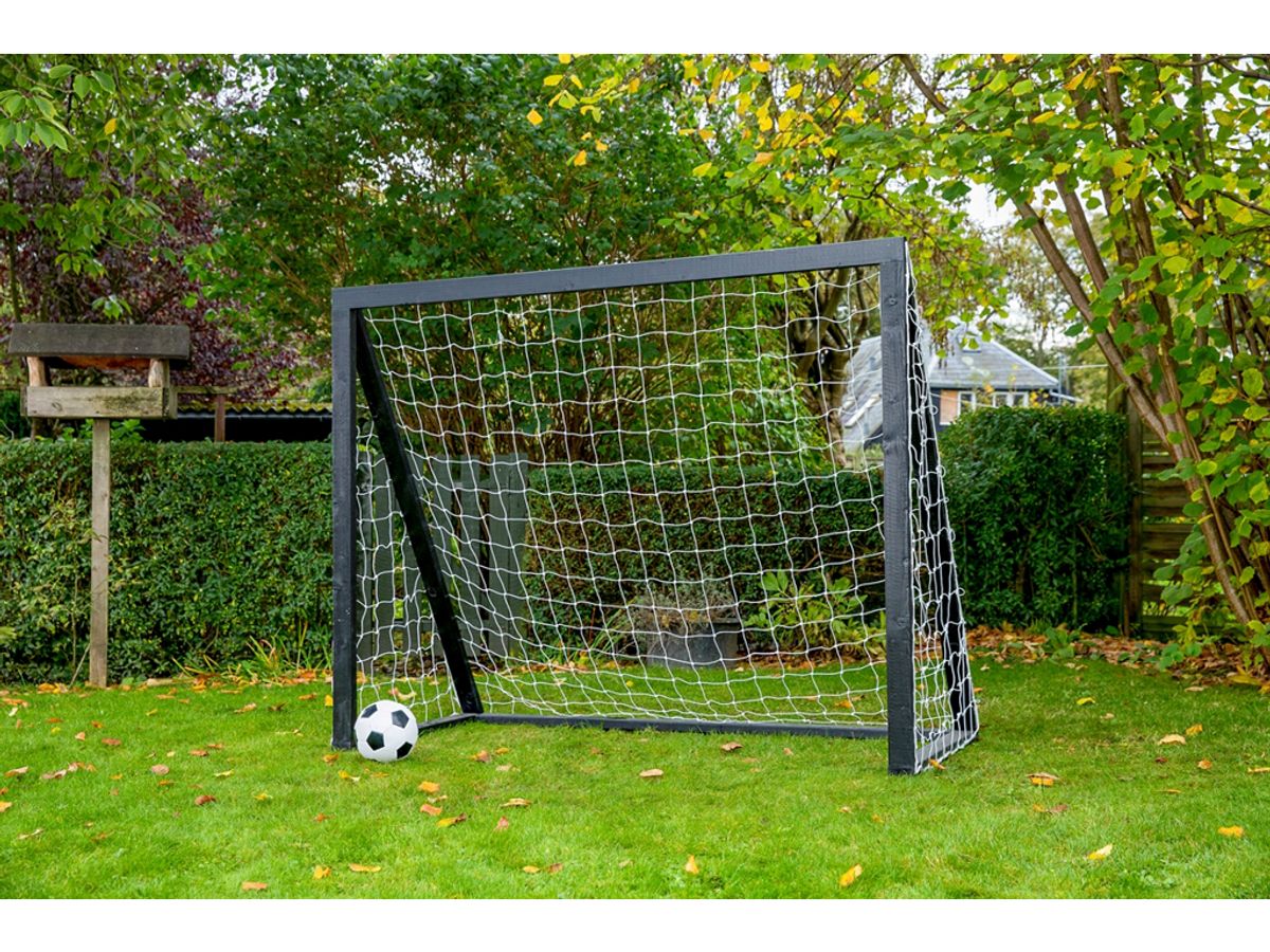 Homegoal - Pro Senior sort - Fodboldmål i træ - 200x160 cm