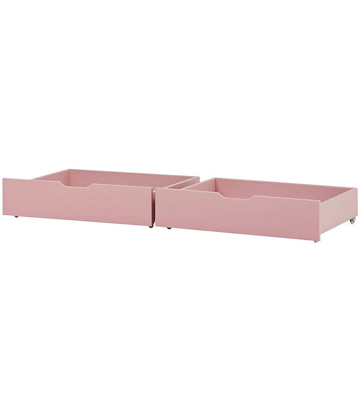 Hoppekids Skuffer m. Hjul - 2 stk. - 70x160 cm - Pale Rose