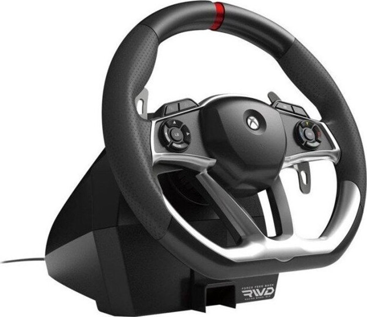 Hori - Force Feedback Racing Wheel Dlx Til Xbox - Sort