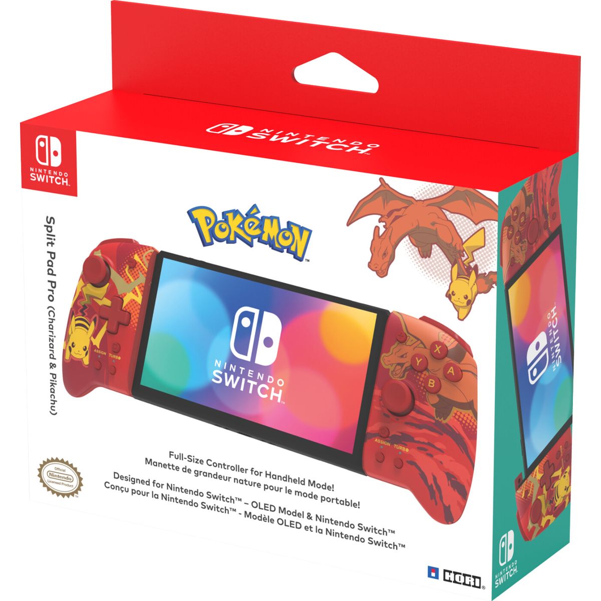 Hori - Split Pad Pro Controller Til Switch - Pikachu & Charizard