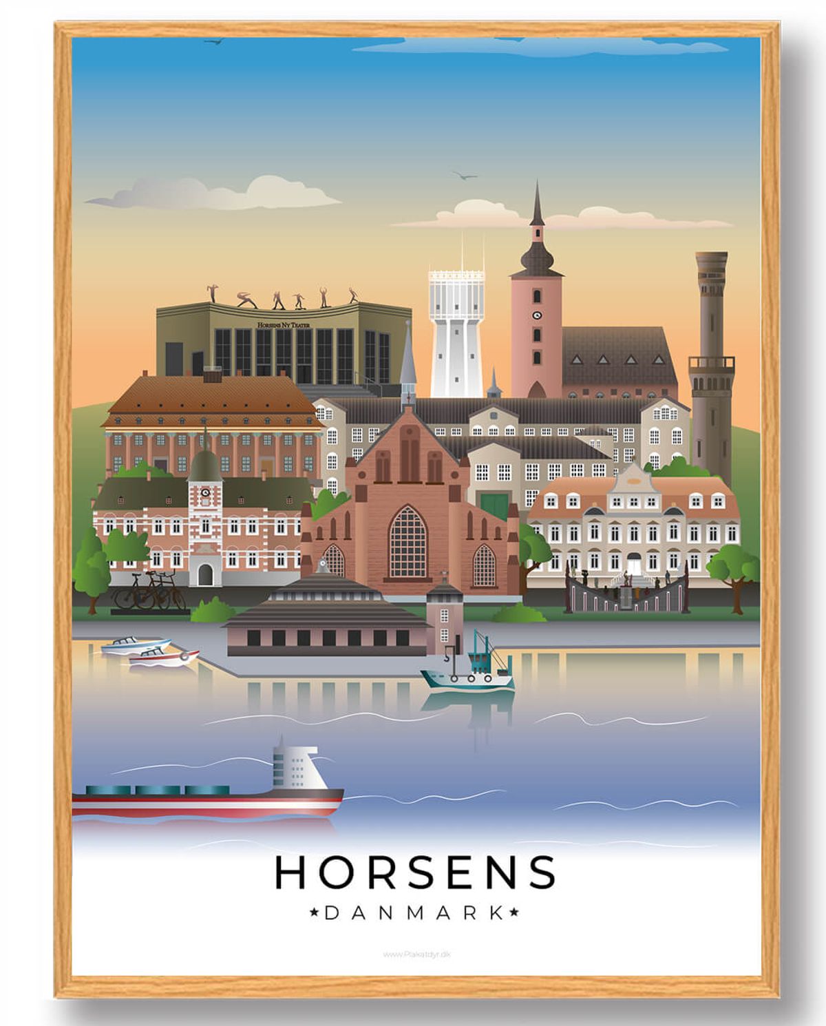 Horsens plakat (RESTPARTI) (Størrelse: M - 30x40cm)