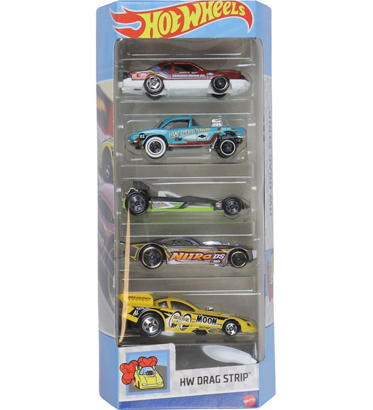 Hot Wheels Biler - 5-pak - HW Drag Strip