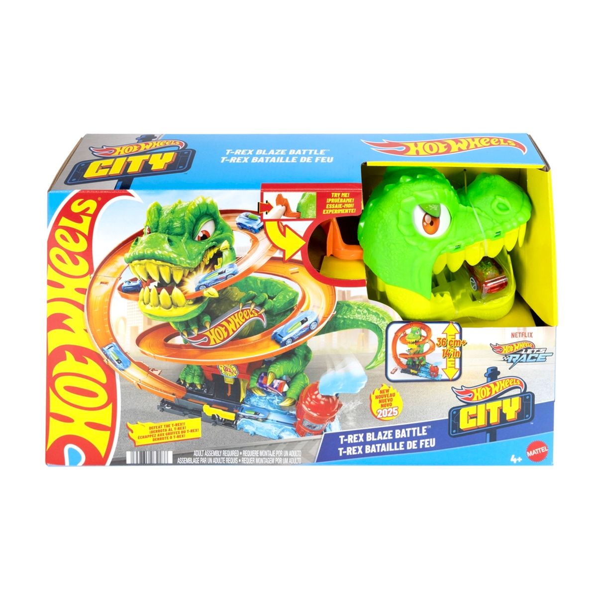 Hot Wheels City T-Rex Brandstation