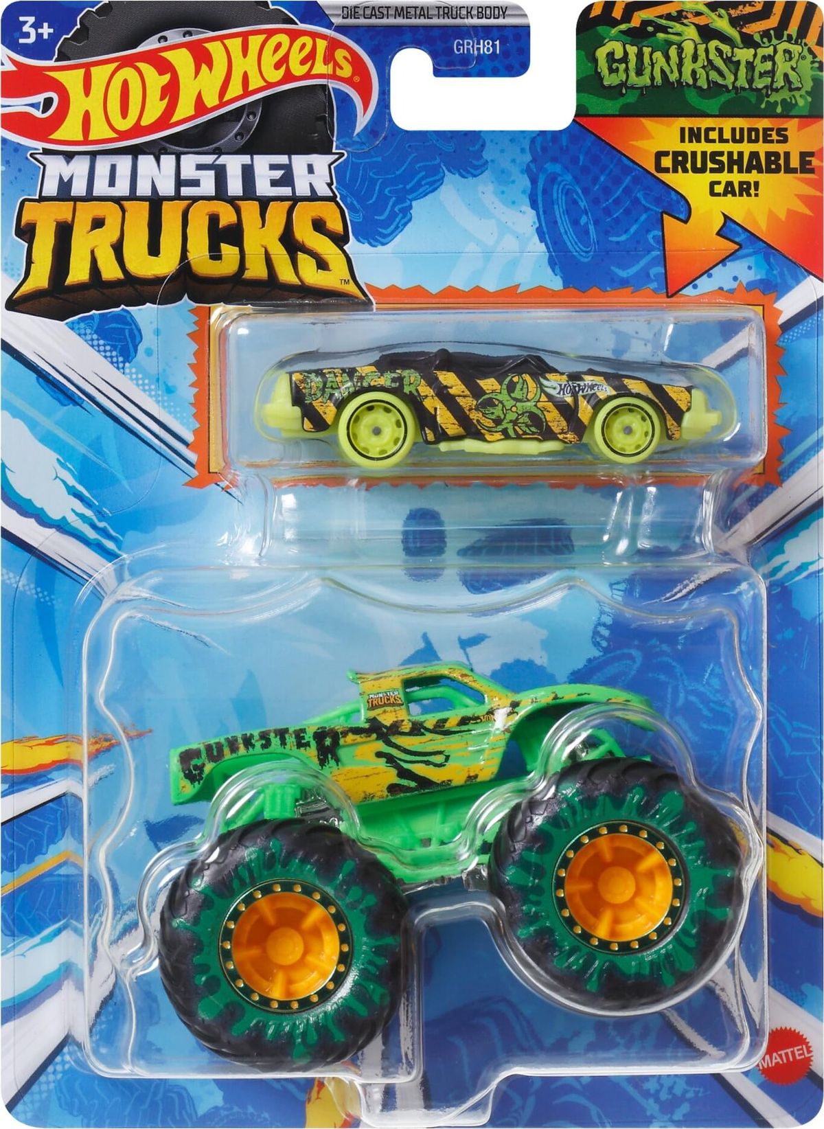 Hot Wheels - Monster Truck Bil - Die-cast - 1:64 - Gunkster