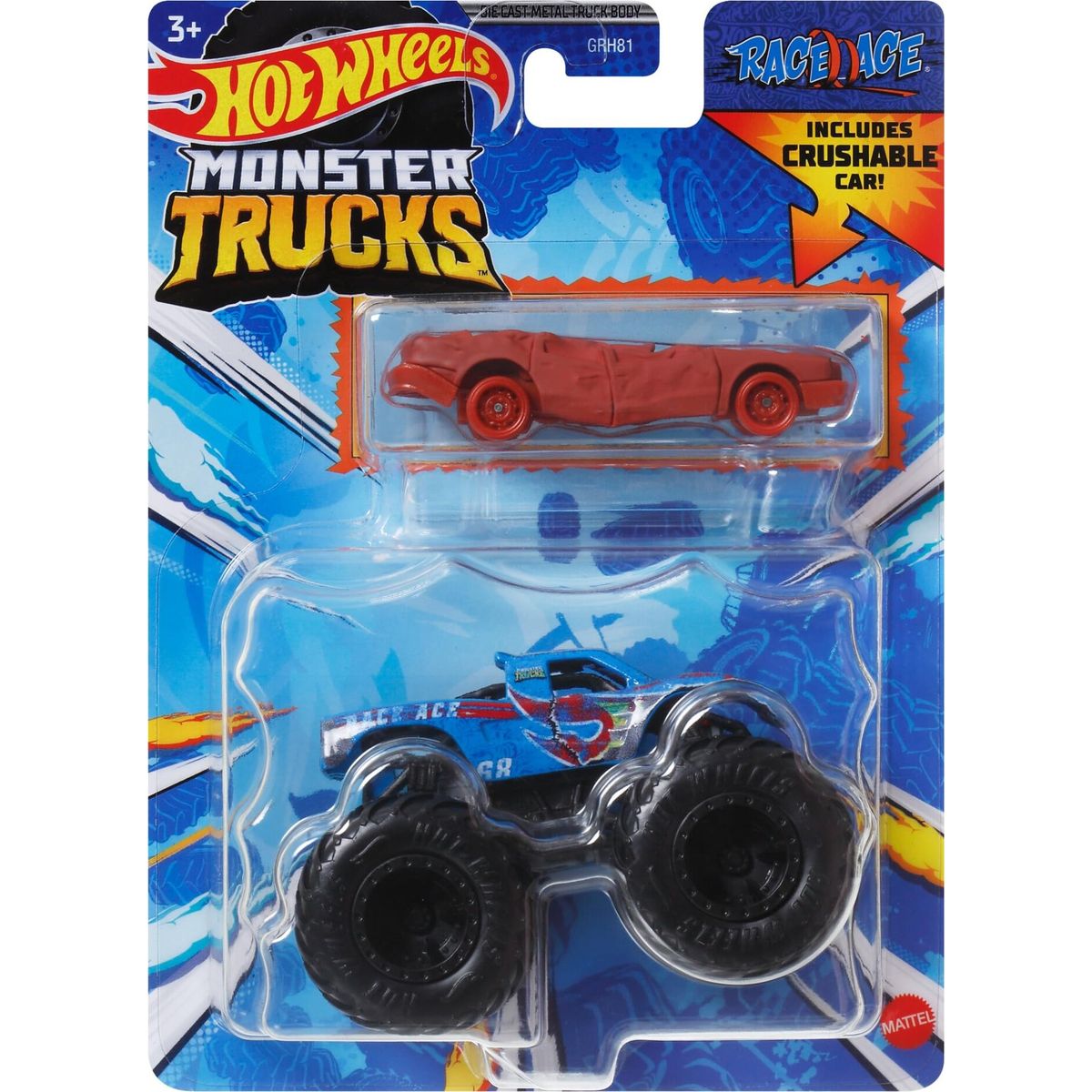 Hot Wheels - Monster Truck Bil - Die-cast - 1:64 - Race Ace