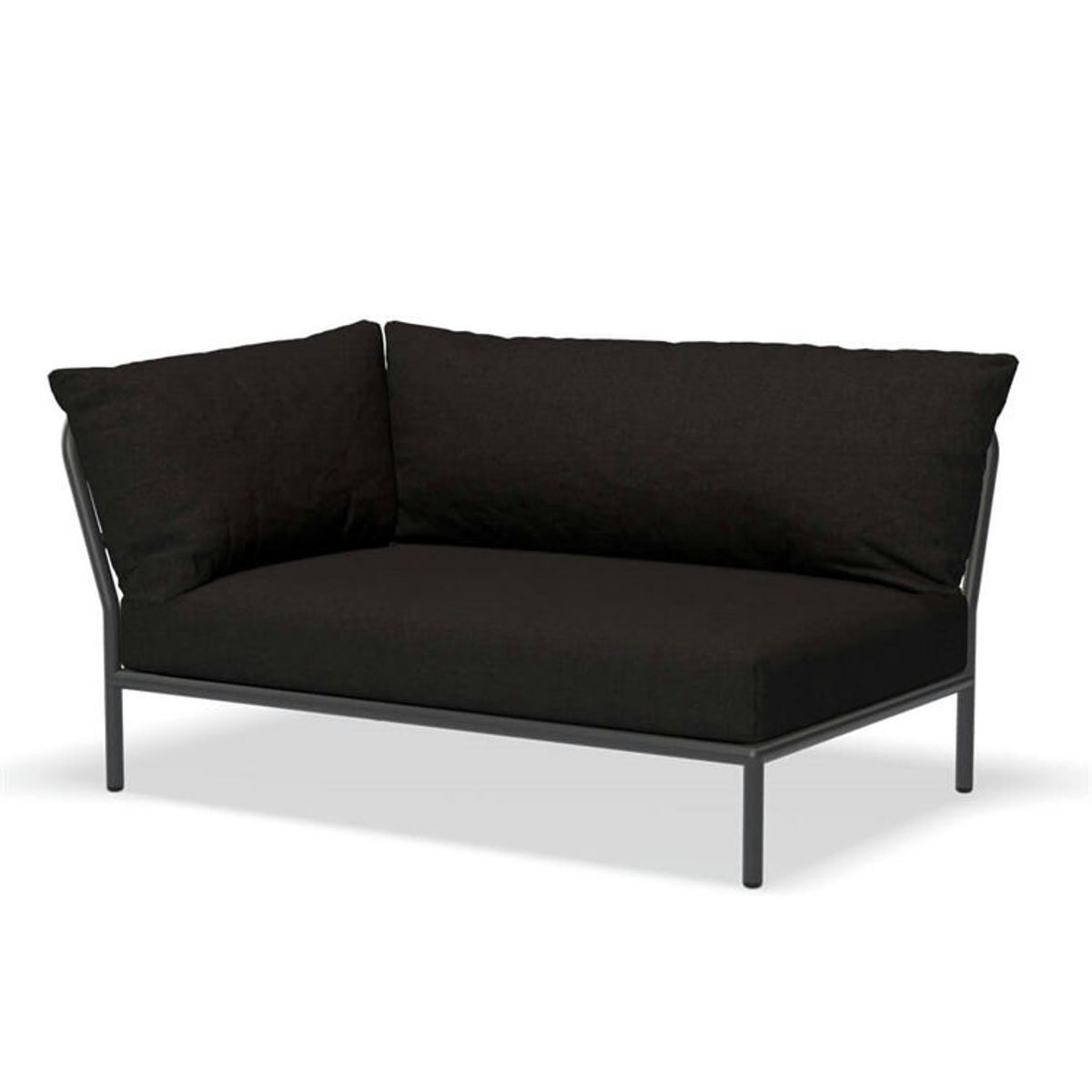 HOUE Level 2 Loungesofa - Sooty Grey Natté Left Corner