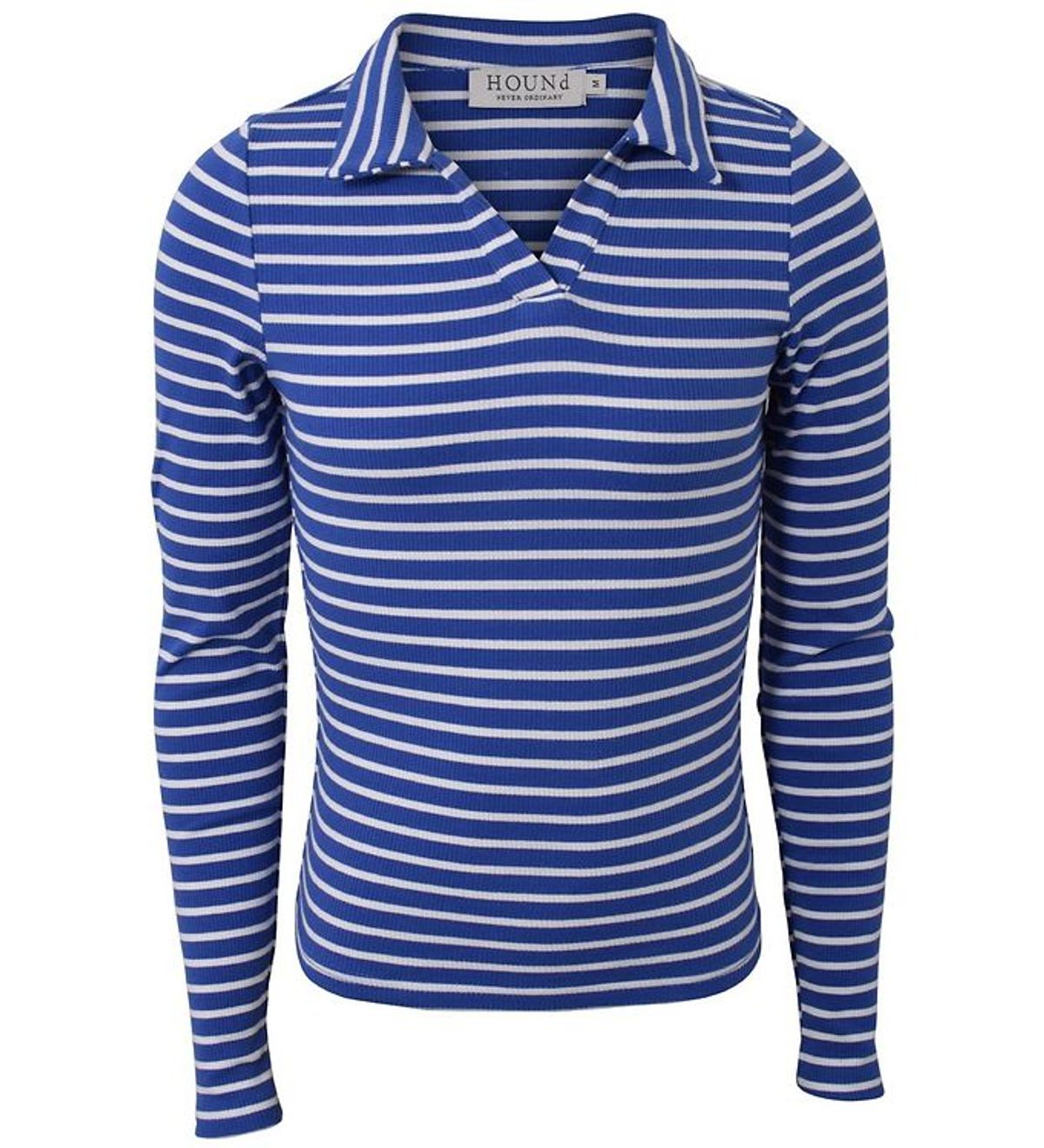 Hound Bluse - Rib Striped - Blå/Hvid