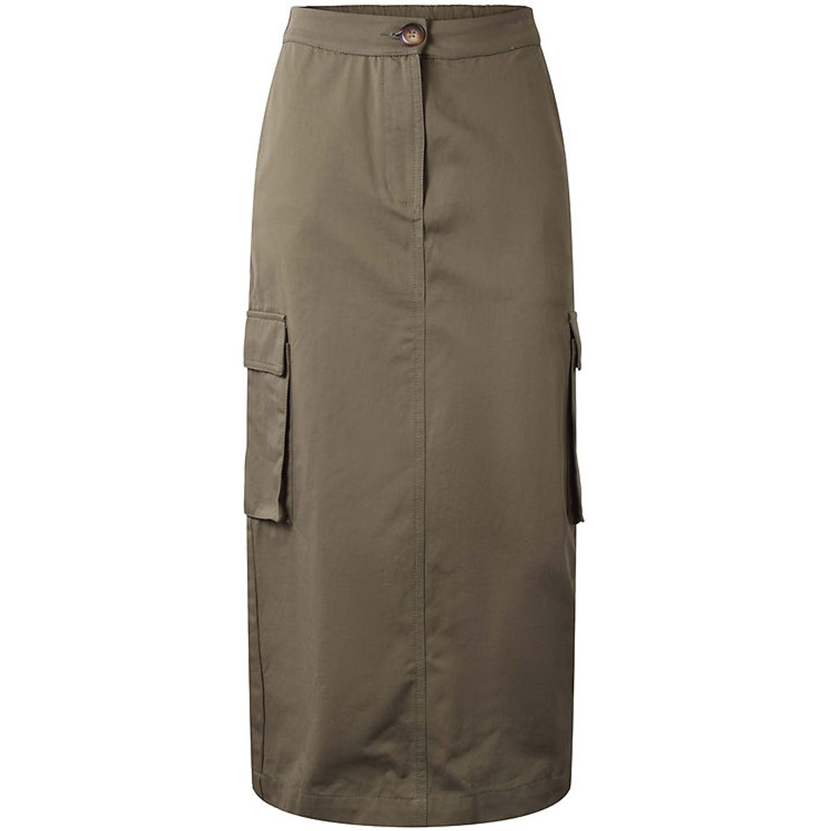 Hound Nederdel - Long Cargo Skirt - Army Green