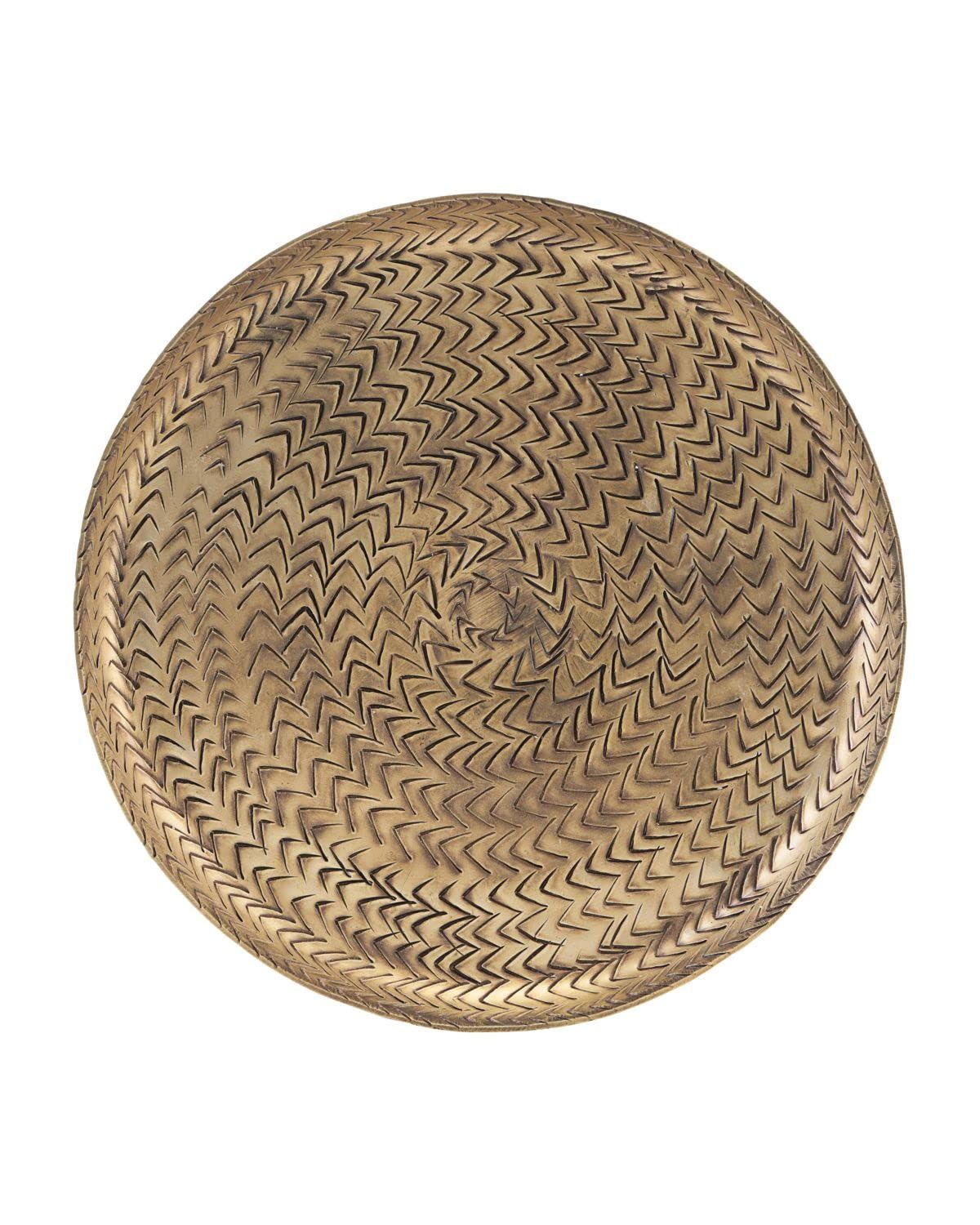 House Doctor - Bakke, Rattan, Messingfinish - h: 1.5 cm, dia: 20 cm - h: 1.5 cm, dia: 20 cm / Messingfinish