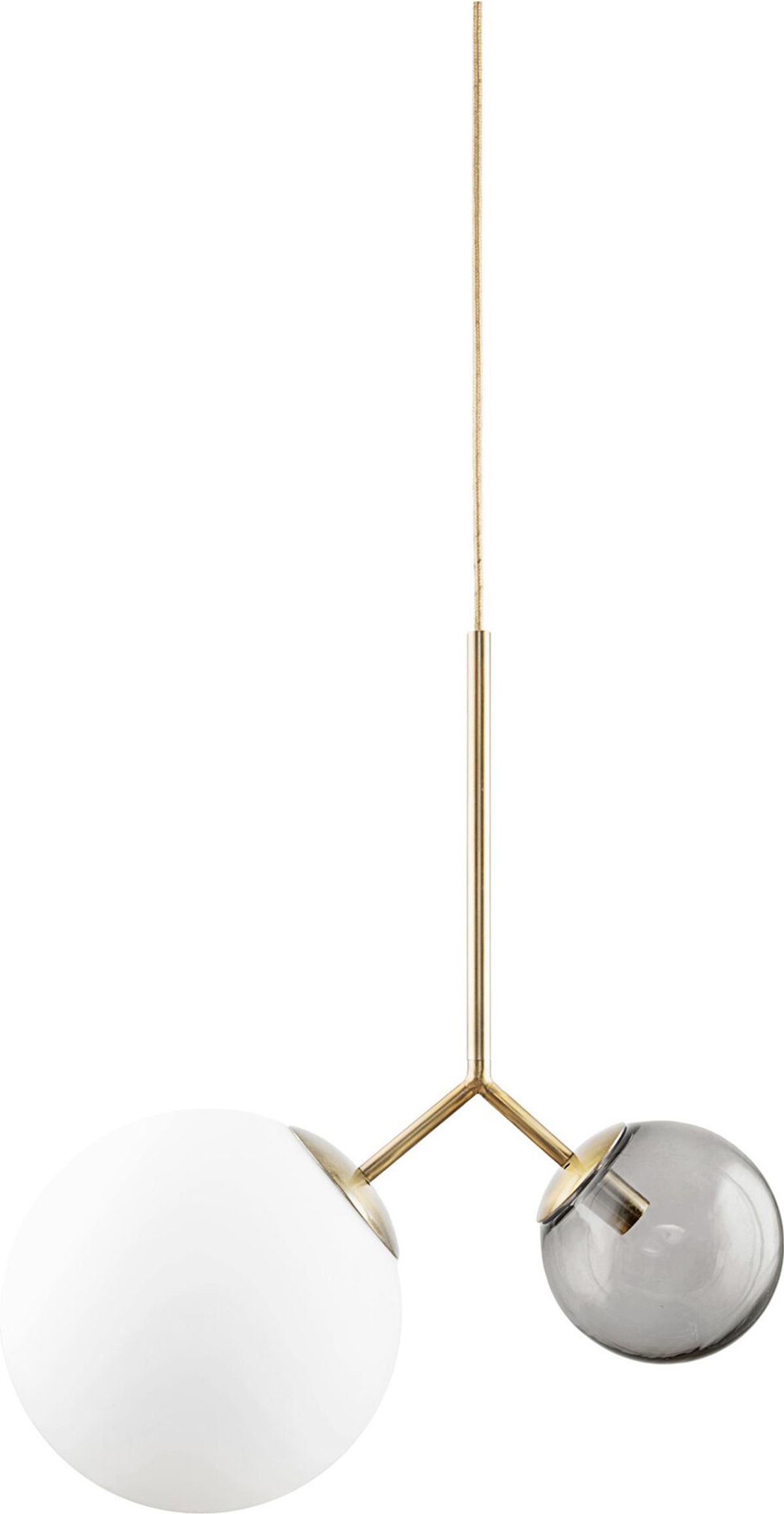 House Doctor - Pendel Lampe - Twice - Grå - H 70 Cm