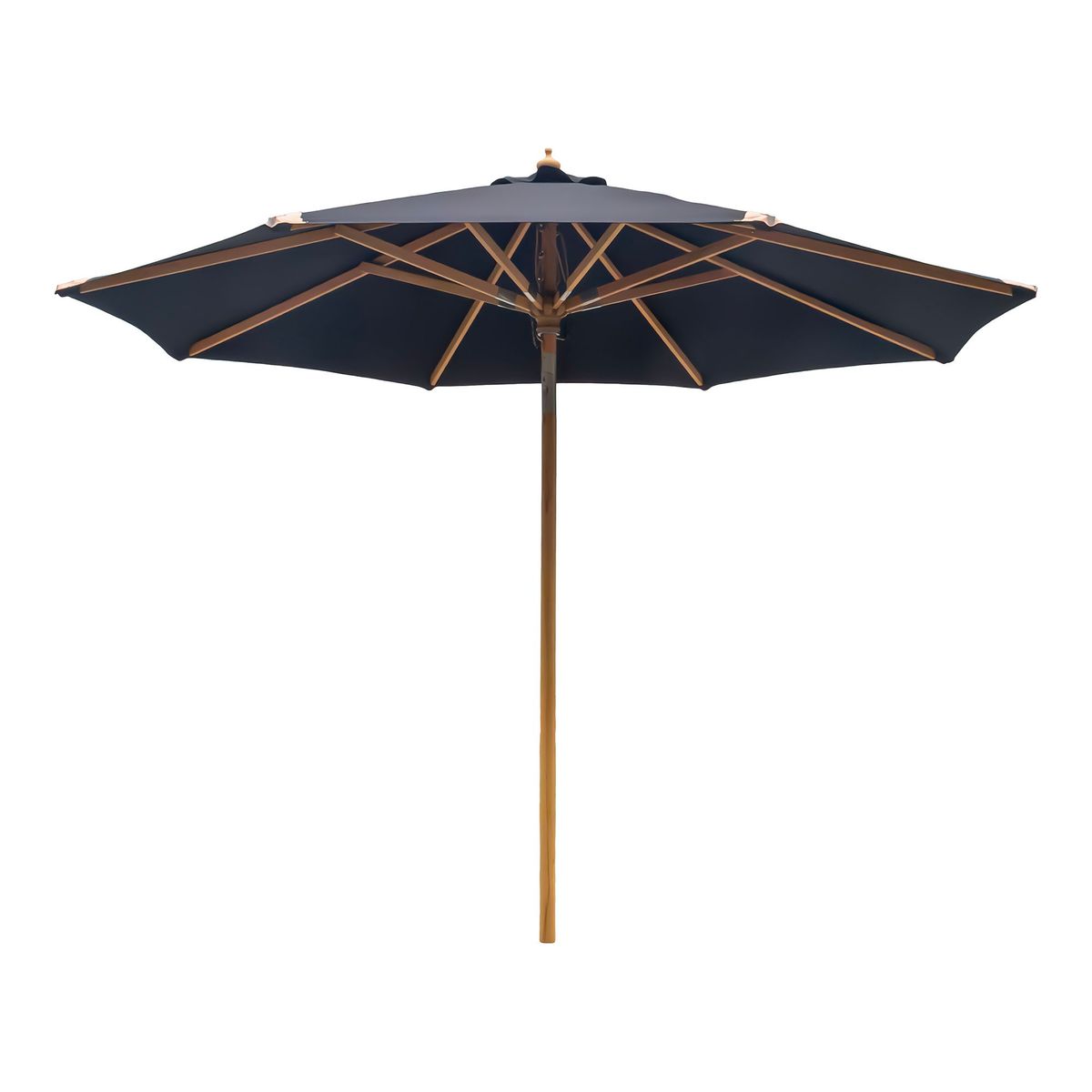 HOUSE NORDIC Parasol med tilt, træstok, sort, ø300 cm