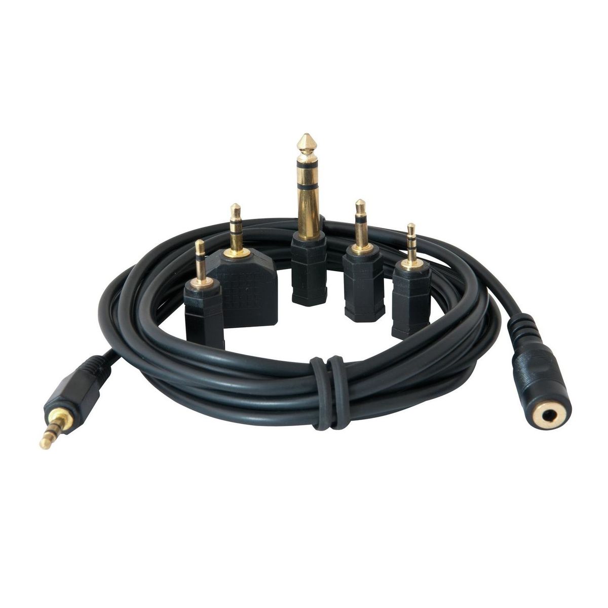 Hovedtelefon Minijack 3,5mm forlænger kabel og adaptor kit - 3m